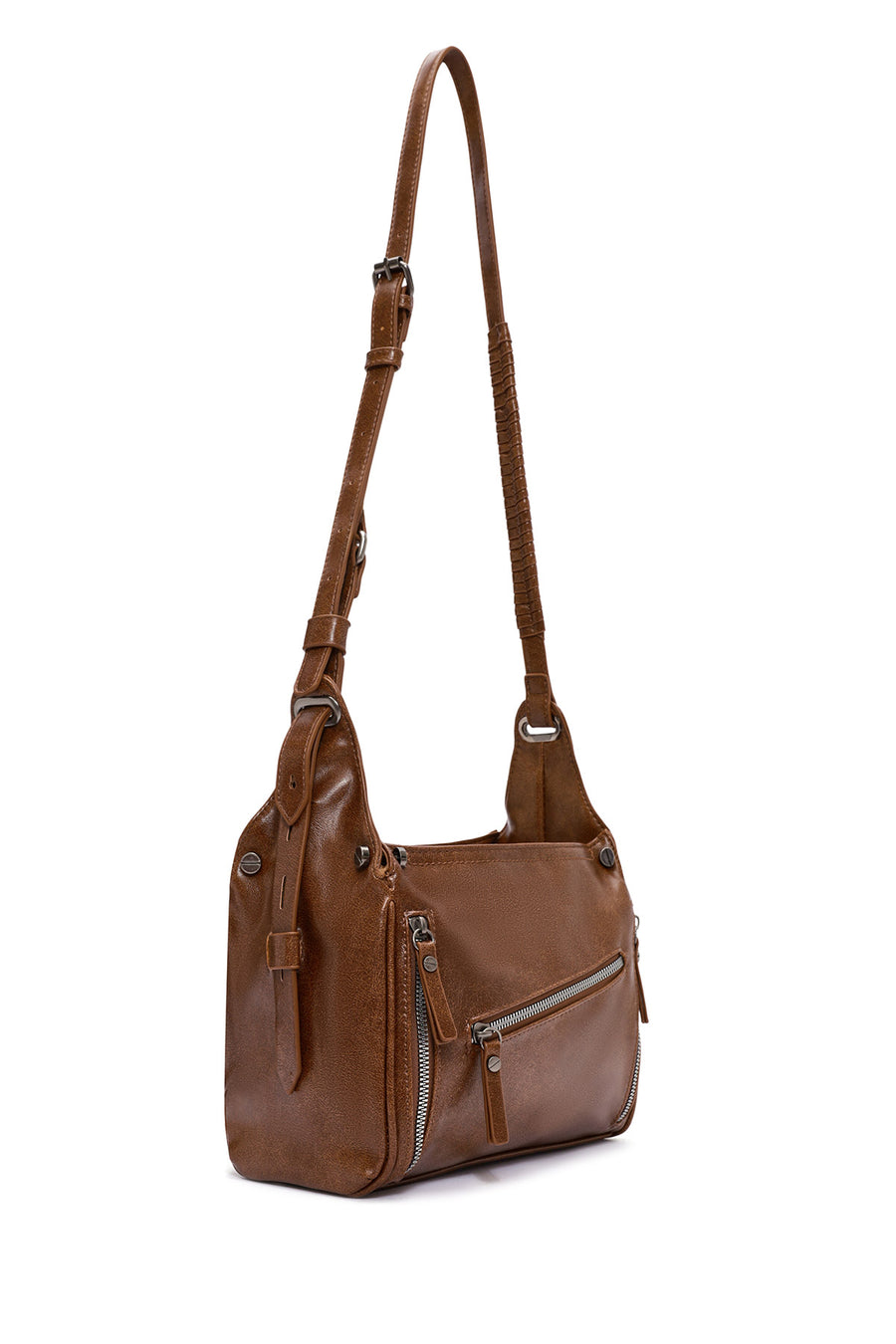 Women's Tan Long Strap Crossbody Bag