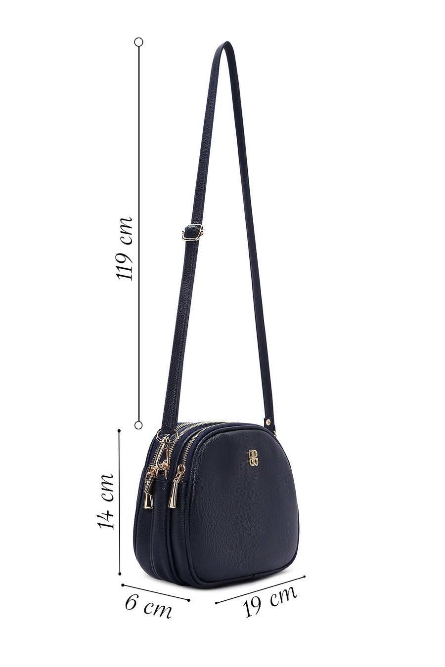 Women's Navy Blue Long Strap Crossbody Bag