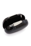 Women's Gray Long Chain Strap Mini Box Clutch Bag | Derimod