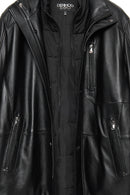 Nathan Men's Black Leather Coat | Derimod