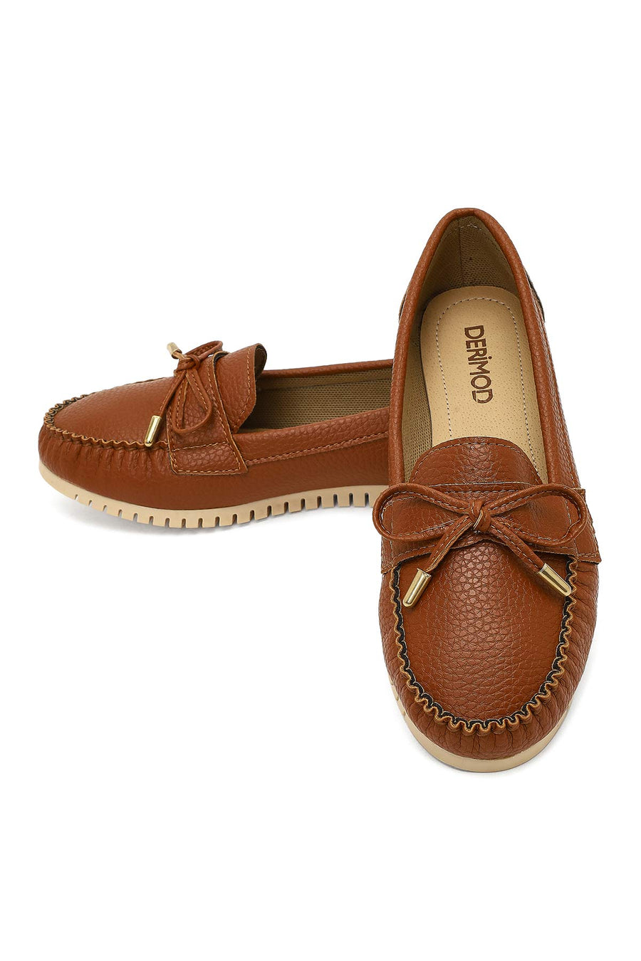 Women's Tan Buckle Loafer