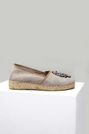 Beige Women's Espadrille with Owl | Derimod