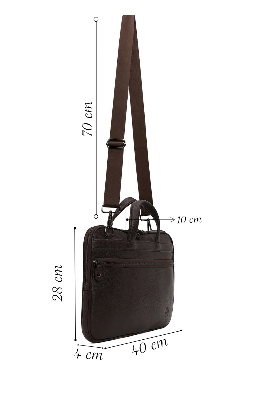 Male Black Long-Strap Briefcase