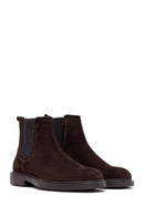 Male Brown Suede Chelsea Boots | Derimod