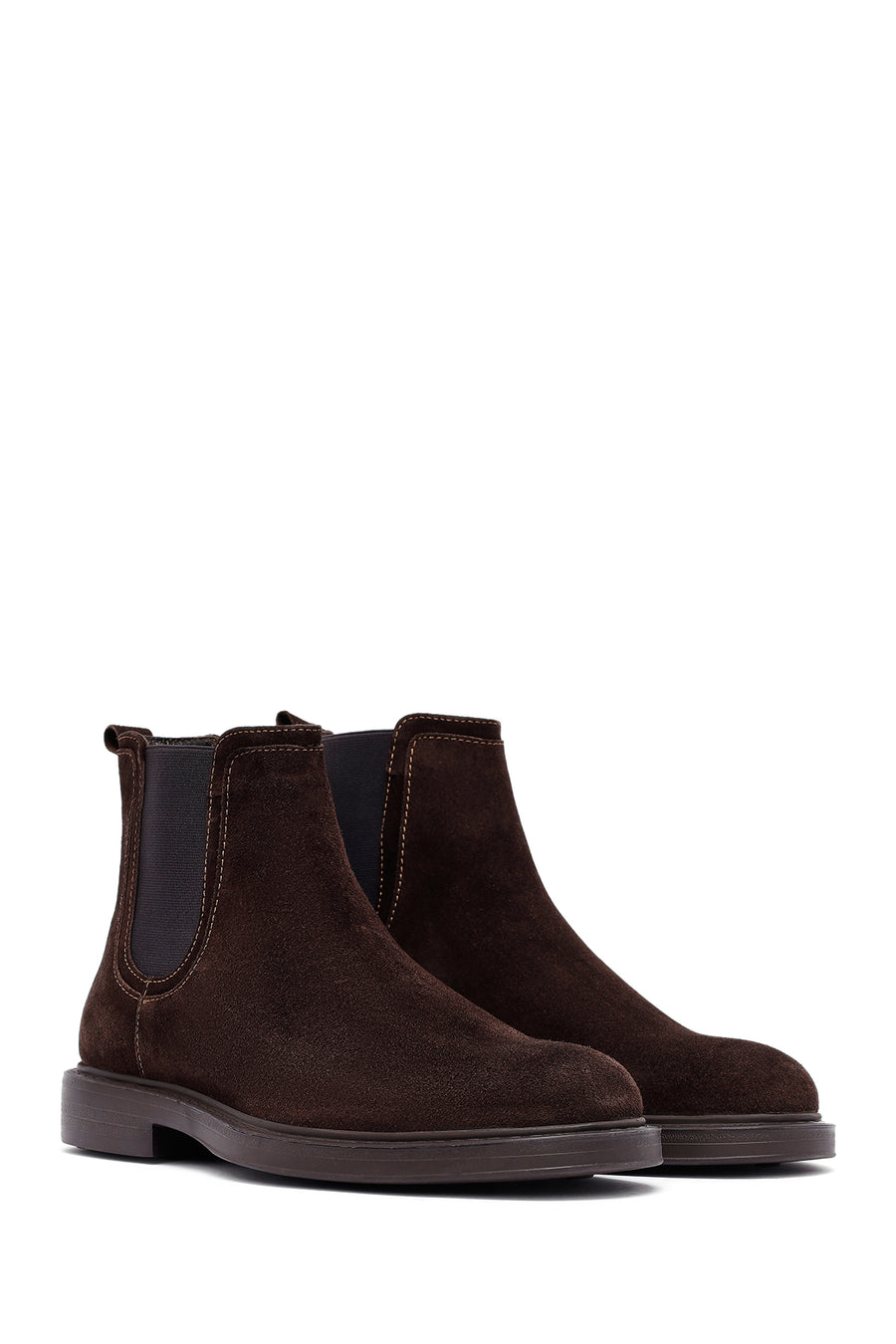 Male Brown Suede Chelsea Boots
