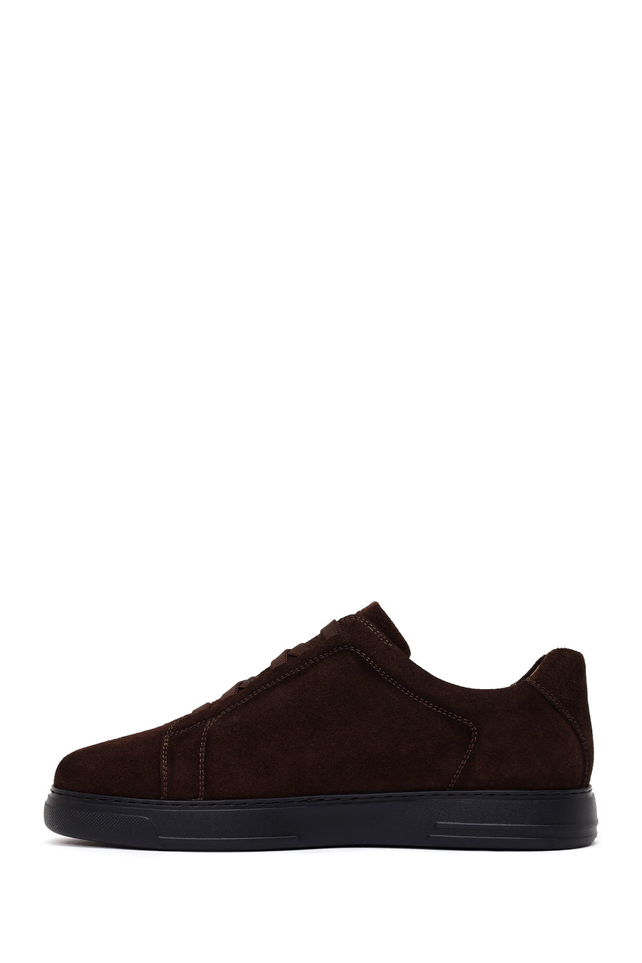 Erkek Kahverengi Bağcıklı Süet Deri Sneaker