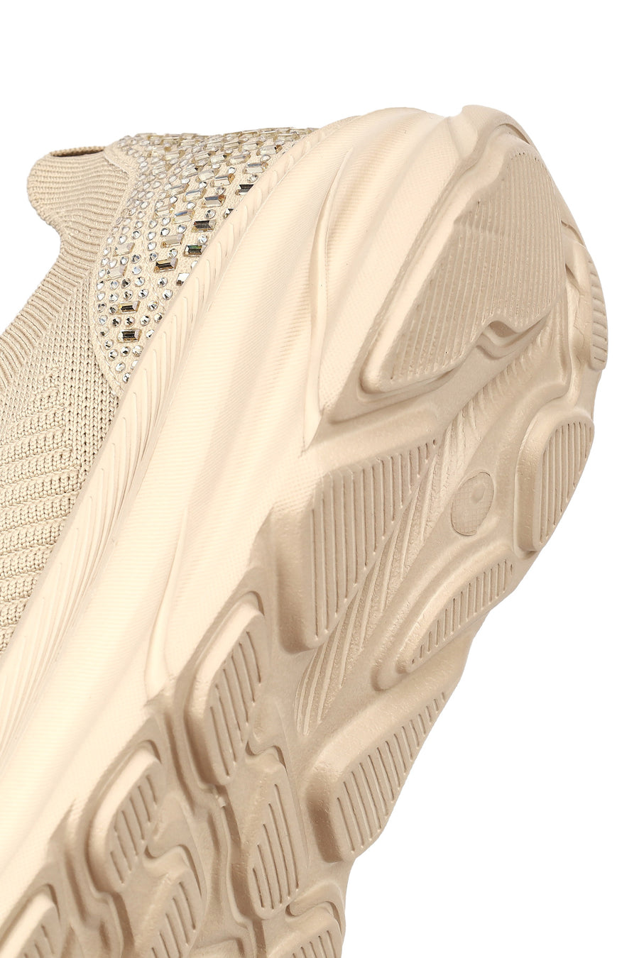 Derimod Zero Women Beige Lace-Up Thick-Soled Fabric Sneaker