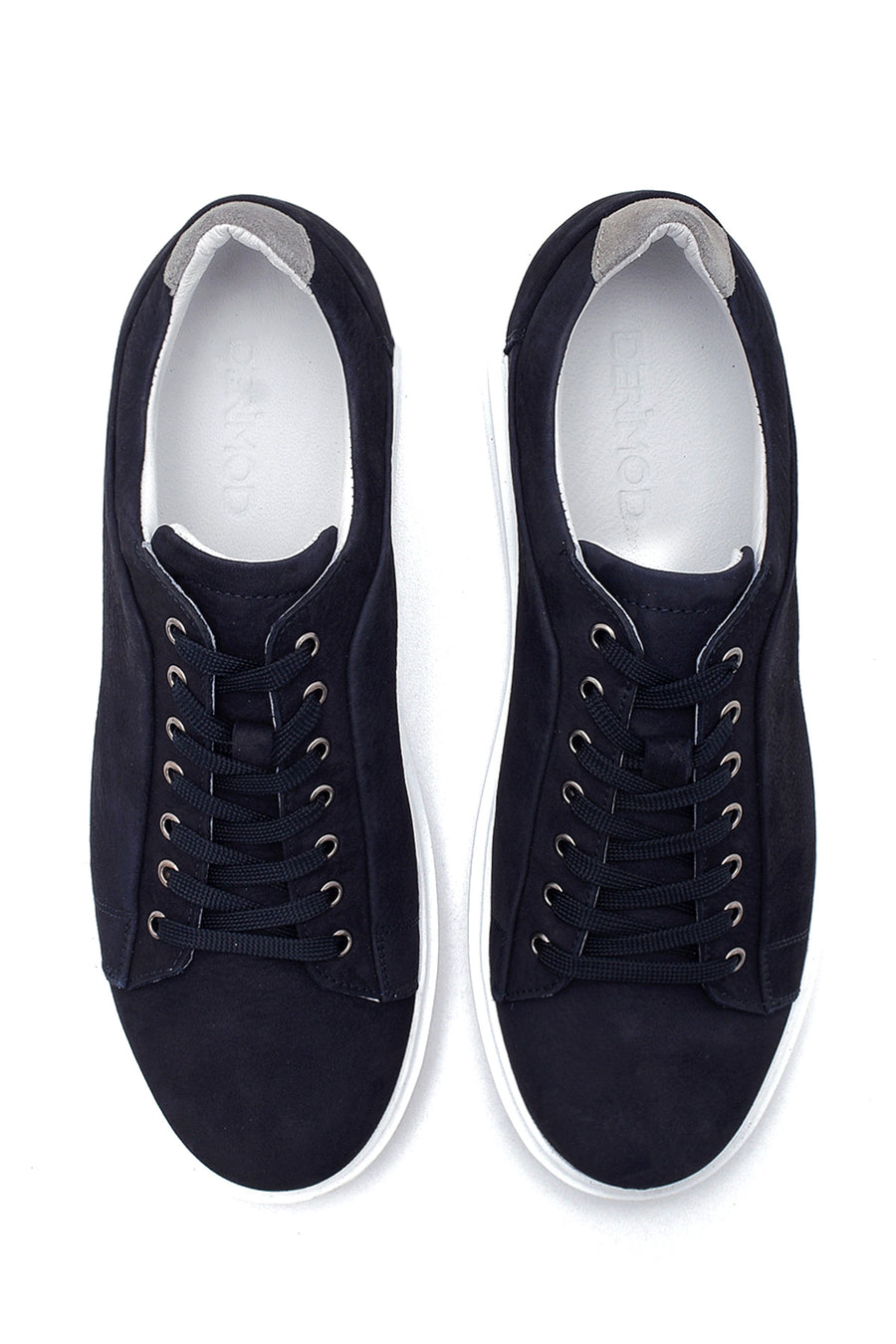 Men's Navy Blue Nubuck Leather Sneaker