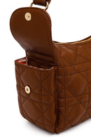 Woman Brown Long-Strap Quilted Shoulder Bag | Derimod