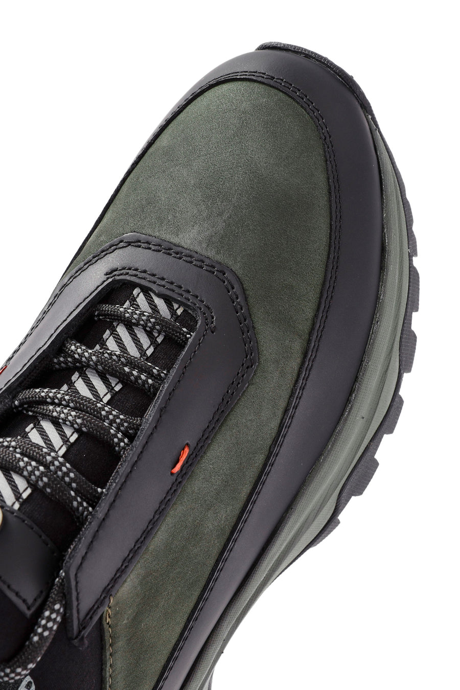 Men's Green Lace-Up Nubuck Leather Sneaker