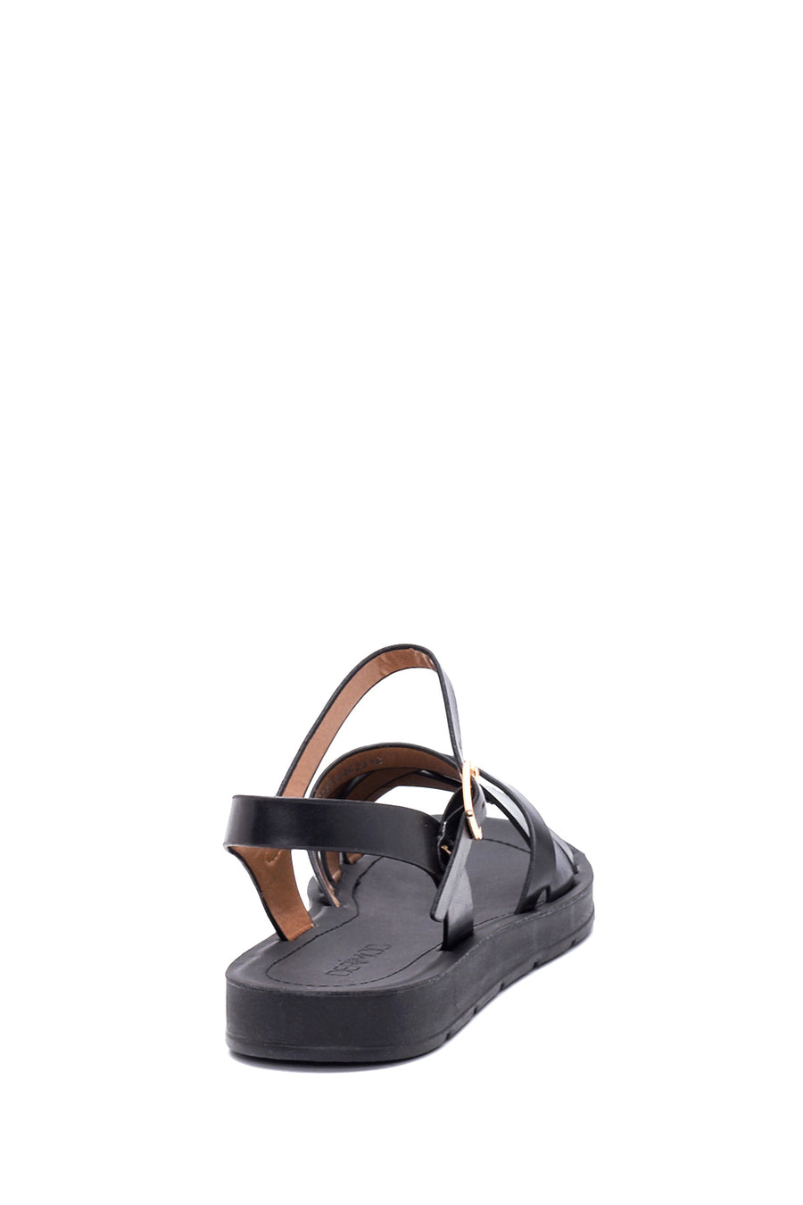Women's Black Casual Heeled Sandals