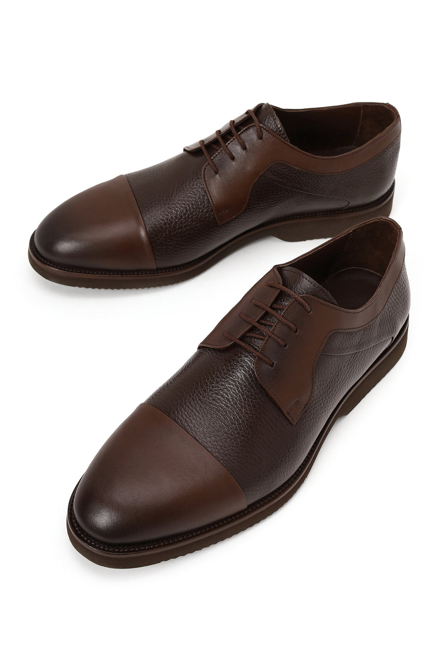 Men's Brown Lace-up Leather Casual Shoes