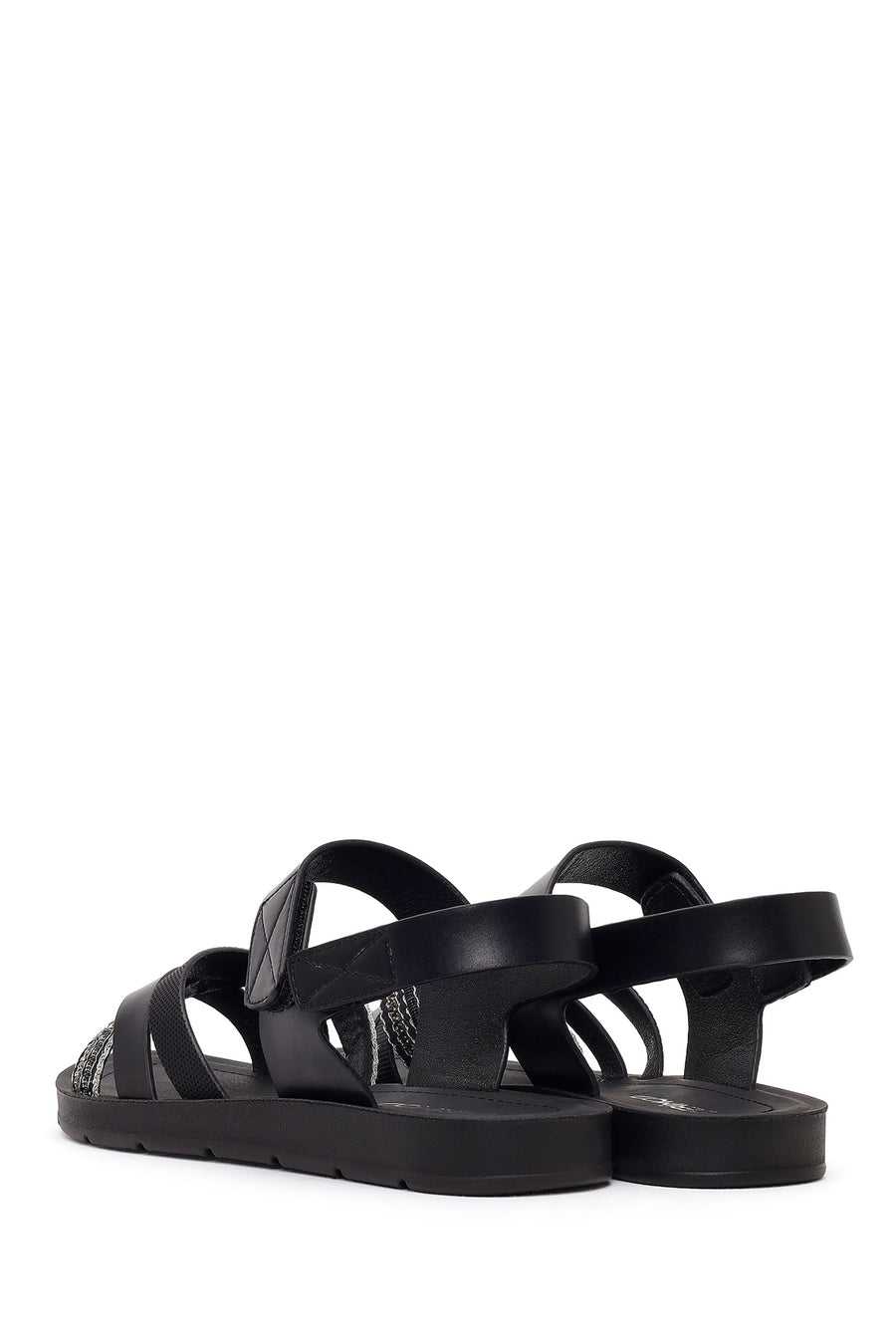 Women's Black Strappy Sandals