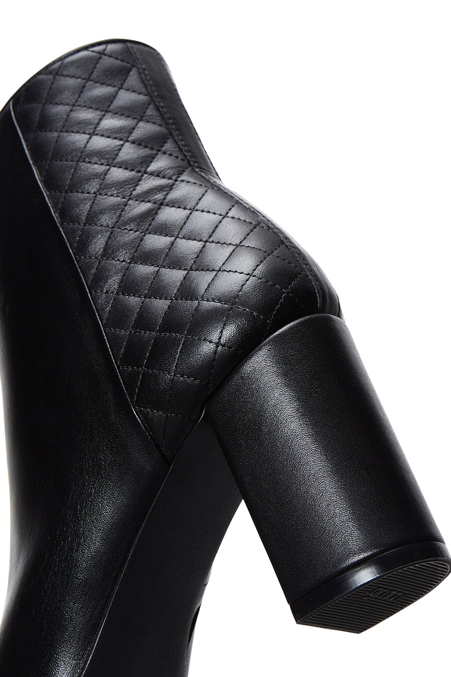 Women's Black Heeled Zippered Casual Leather Boots