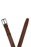Male Dark Tan Leather Belt | Derimod