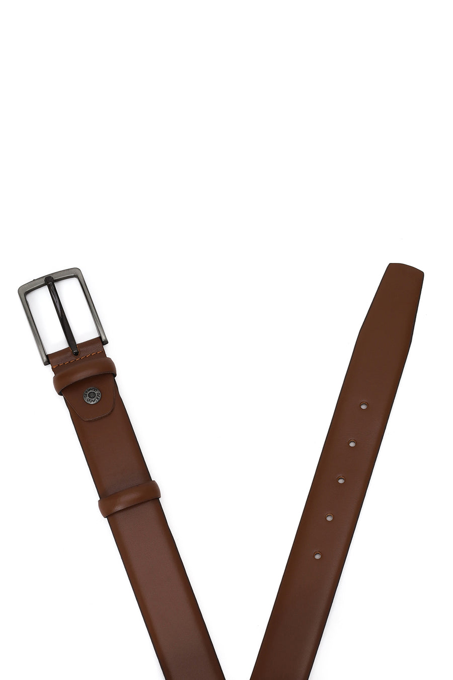 Male Dark Tan Leather Belt