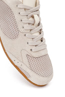 Woman Beige Lace-Up Suede Leather Sneaker | Derimod