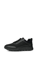 Geox Men's Black Spherica Lace-up Leather Sneaker | Derimod