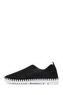 Woman Black Fabric Comfort Shoes | Derimod