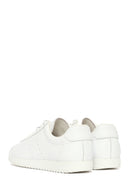 Women's White Lace-Up Leather Sneaker | Derimod