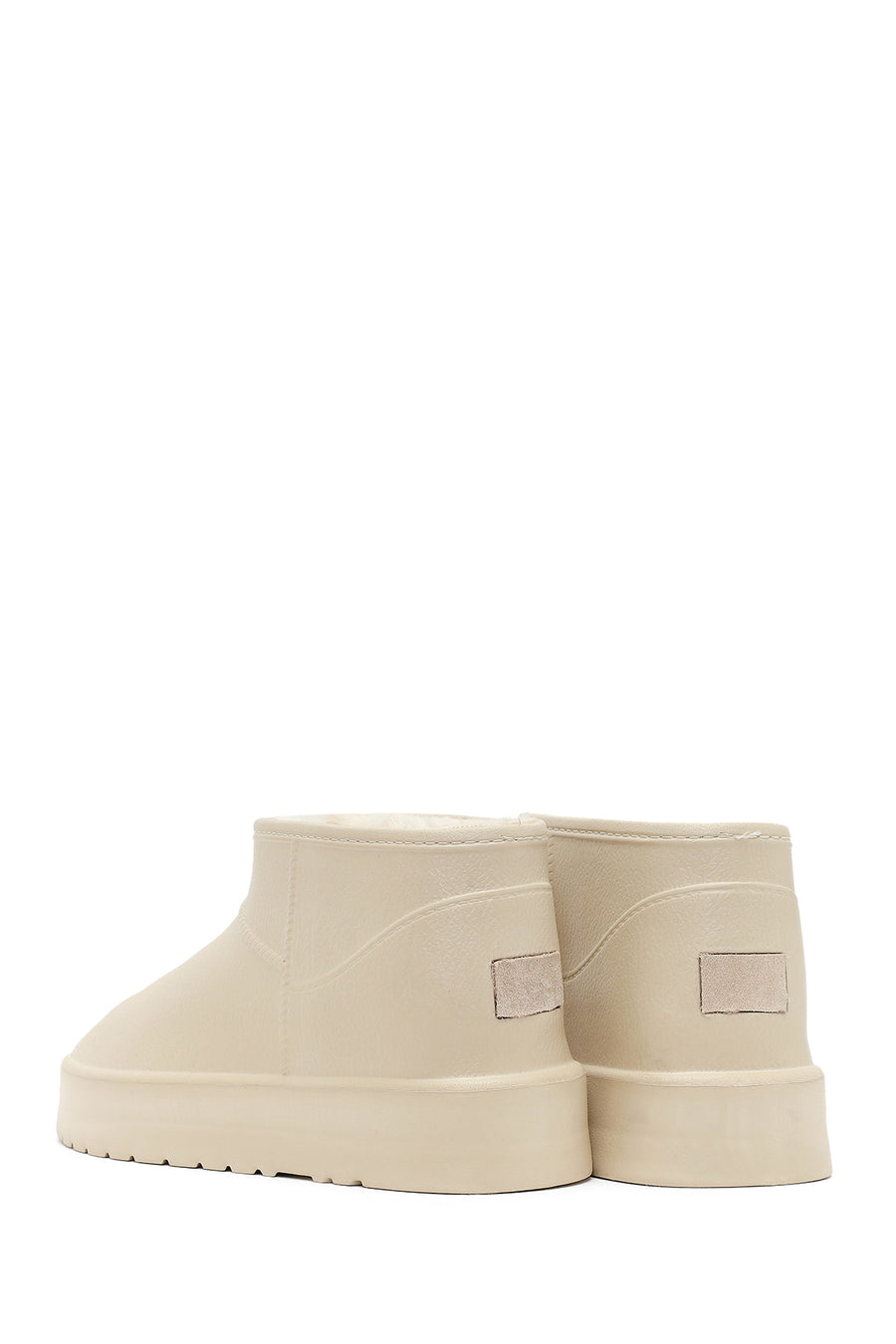 Women's Cream Furry Teddy Boots