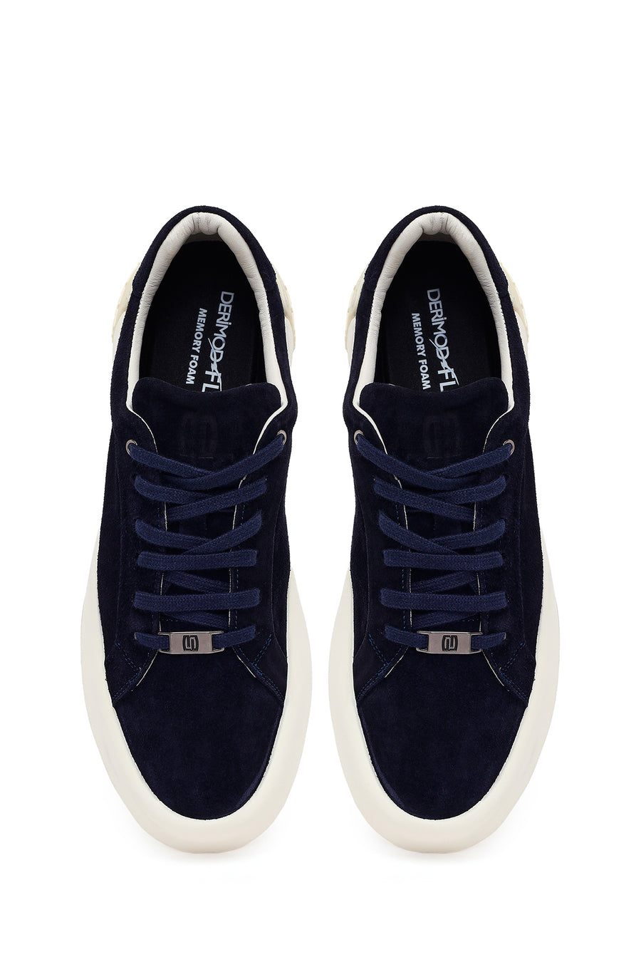 Derimod Fly Erkek Lacivert Bağcıklı Süet Deri Sneaker