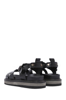 Women's Black Ankle Strap Thick Soled Sandals | Derimod
