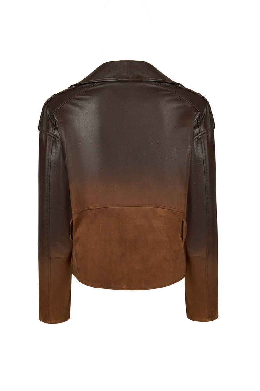 Soho Woman Brown Short Oversize Biker Suede Jacket