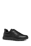 Geox Men's Black Spherica Lace-up Leather Sneaker | Derimod