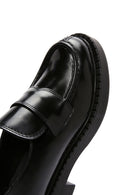 Kadın Siyah Rugan Deri Maskülen Loafer | Derimod