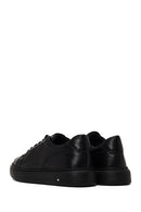 Male Black Lace-Up Thick-Soled Leather Sneaker | Derimod