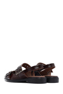 Women's Claret Red Open Back Buckled Patent Leather Ballerinas | Derimod