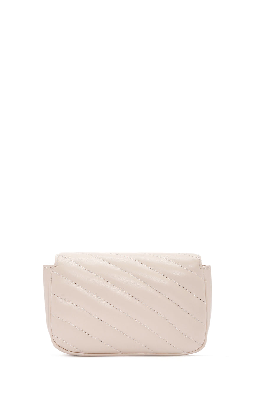 Women's Cream Long Strap Quilted Crossbody Bag