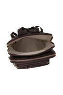 Woman Brown Leather Backpack | Derimod
