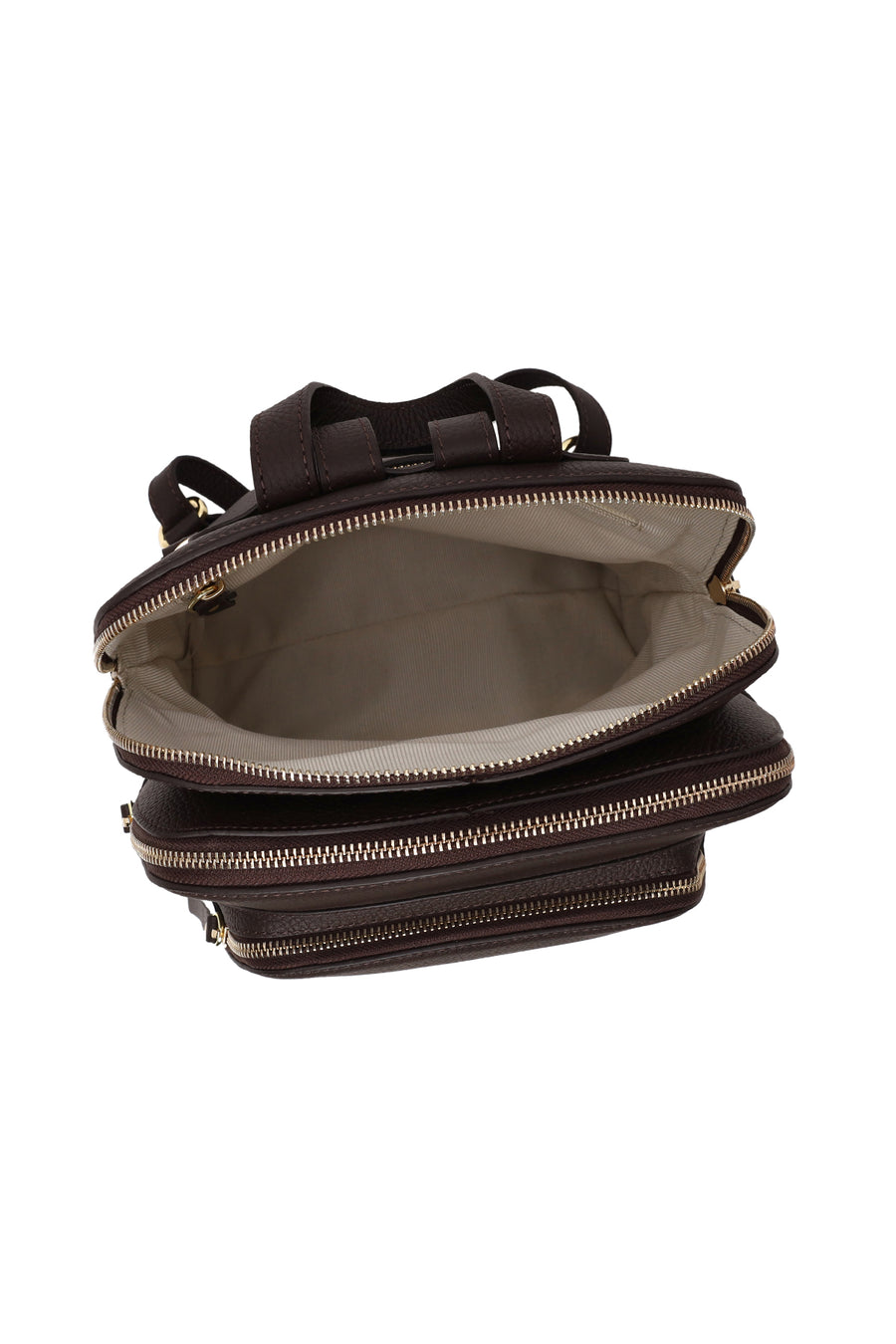 Woman Brown Leather Backpack