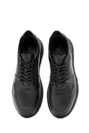 Men's Black Lace-Up Leather Casual Sneaker | Derimod