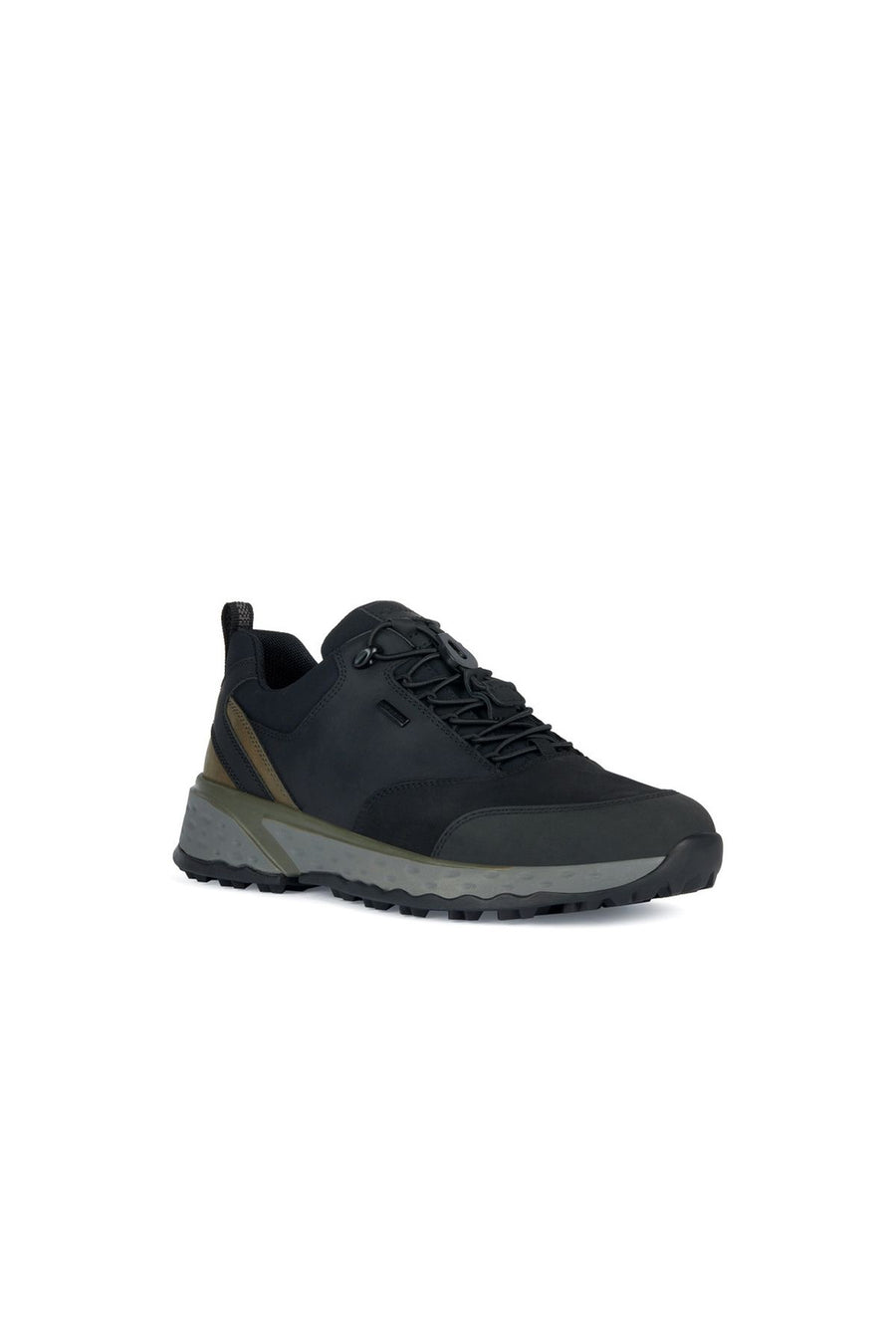 Geox Men's Black Sterrato Lace-Up Leather Sneaker