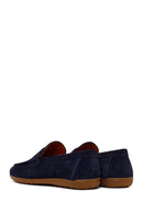 Male Navy Suede Loafer | Derimod