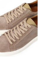 Erkek Bej Bağcıklı Süet Deri Sneaker | Derimod