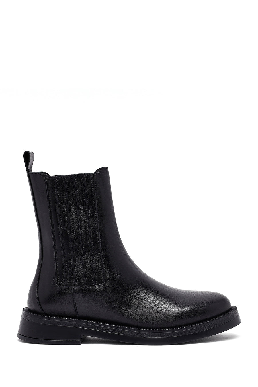 Woman Black Leather Chelsea Boots WF180014DV | Derimod
