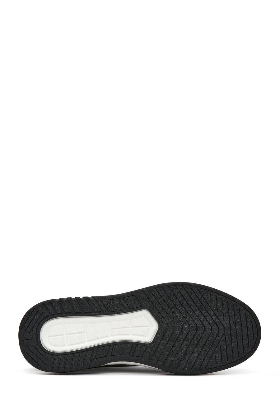 Erkek Siyah Bağcıklı Kalın Tabanlı Deri Sneaker