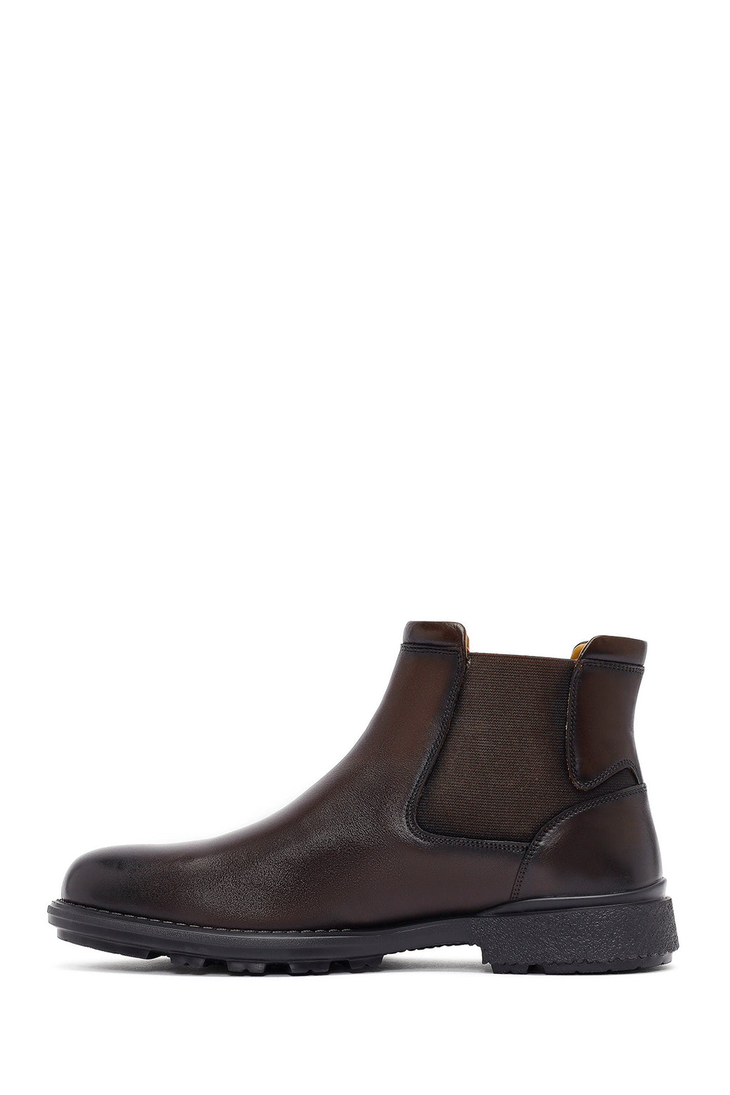 Erkek Kahverengi Deri Chelsea Bot