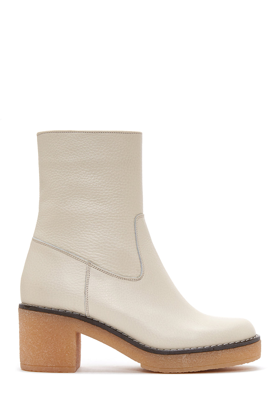 Women's Leather Zippered Heeled Boots 22WFD1513FT | Derimod