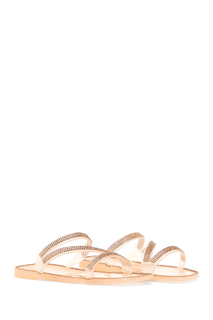 Women's Pink Jelly Stone Slippers