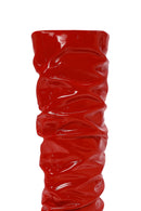 Women's Red Thin Heeled Patent Leather Boots | Derimod