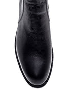 Men's Leather Zippered Boots | Derimod