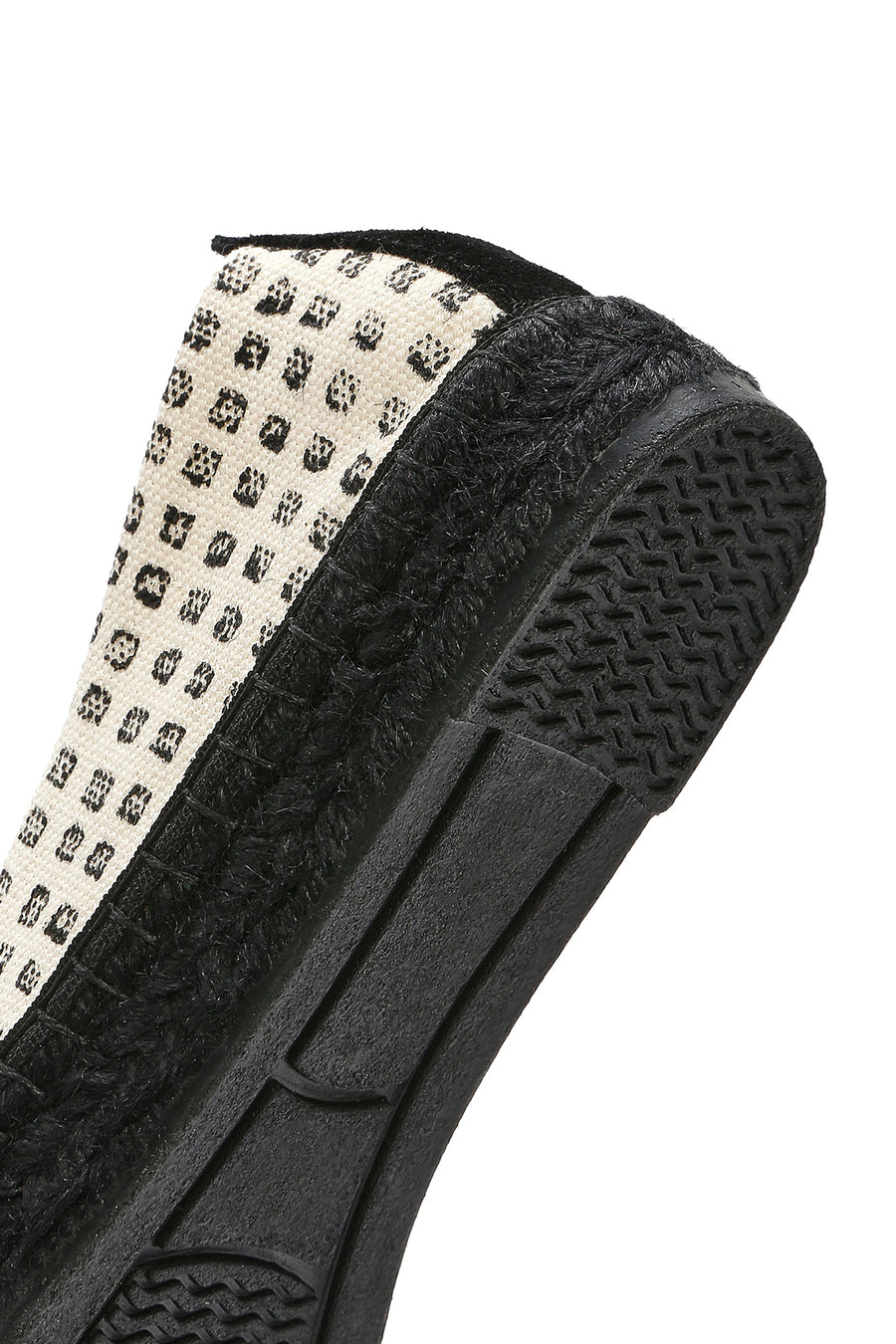 Kastamonu Stone Print Woman Black Patterned Espadrilles