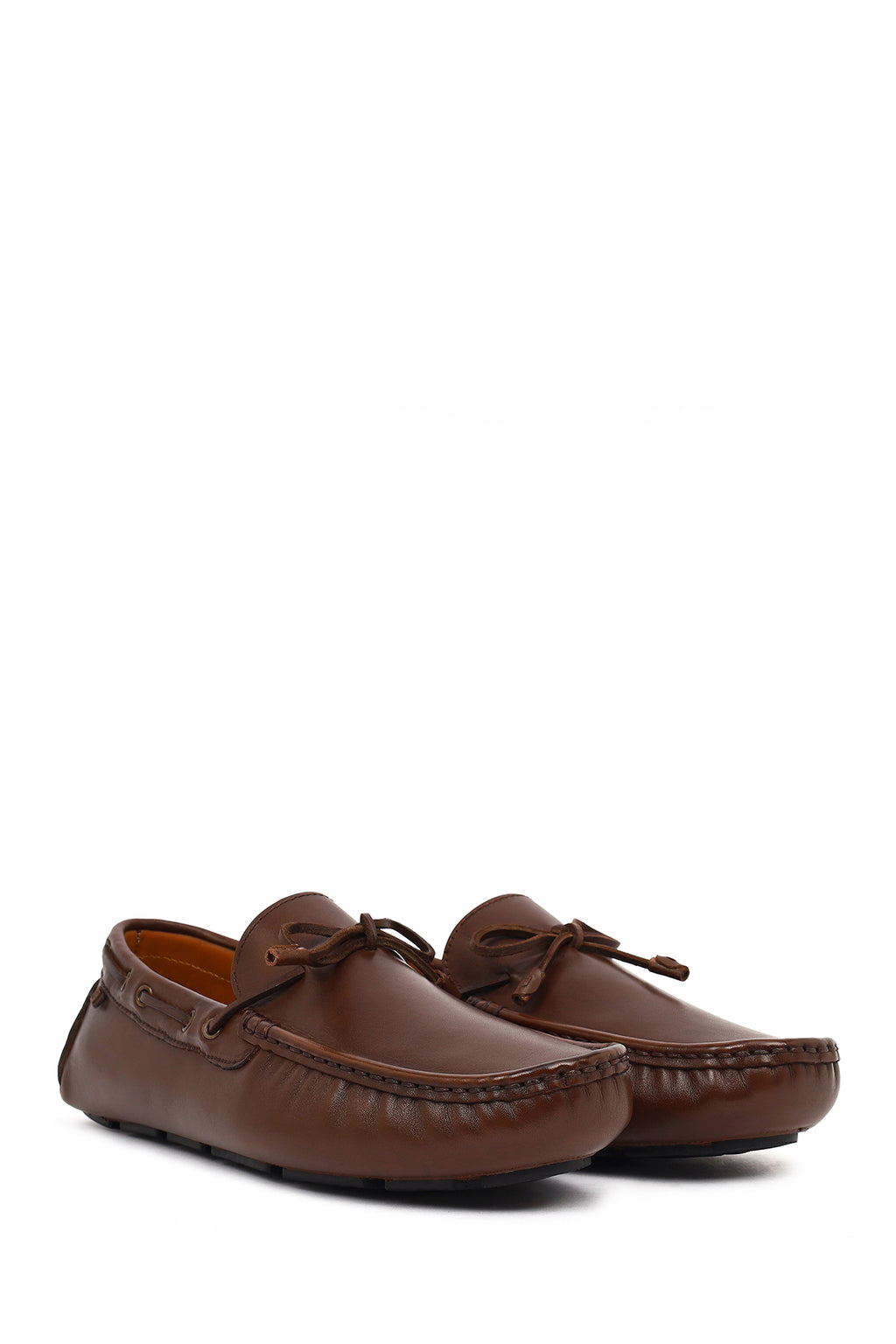 Erkek Kahverengi Deri Casual Loafer