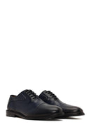 Male Navy Lace-up Leather Casual Shoes | Derimod