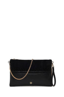 Woman Black Braided Chain-Strap Clutch Bag | Derimod